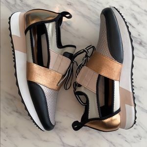 Steve Madden Arctic Rose Gold Cutout Sneakers 9